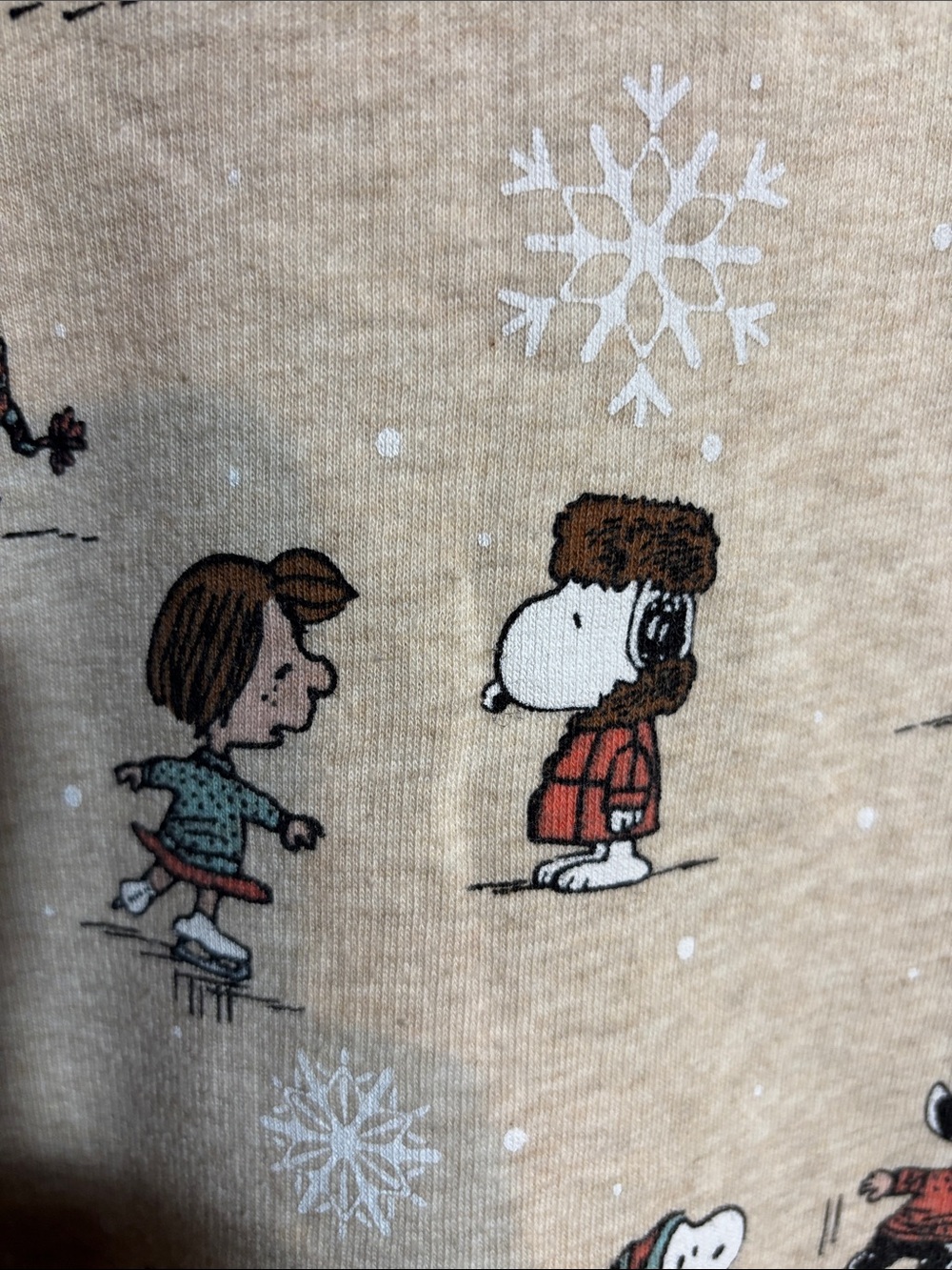 Beige Peanuts Print Crewneck Top - Picture 2 of 5